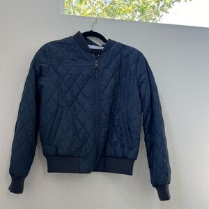Banana republic navy blue bomber jacket (small)